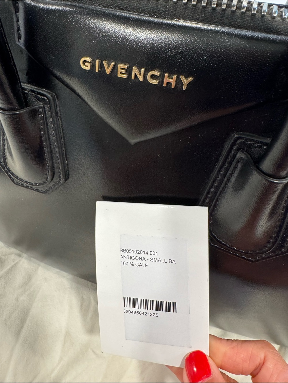 Givenchy Antigona Small Black Leather Satchel with Gold Hardware - Picture 3 of 9